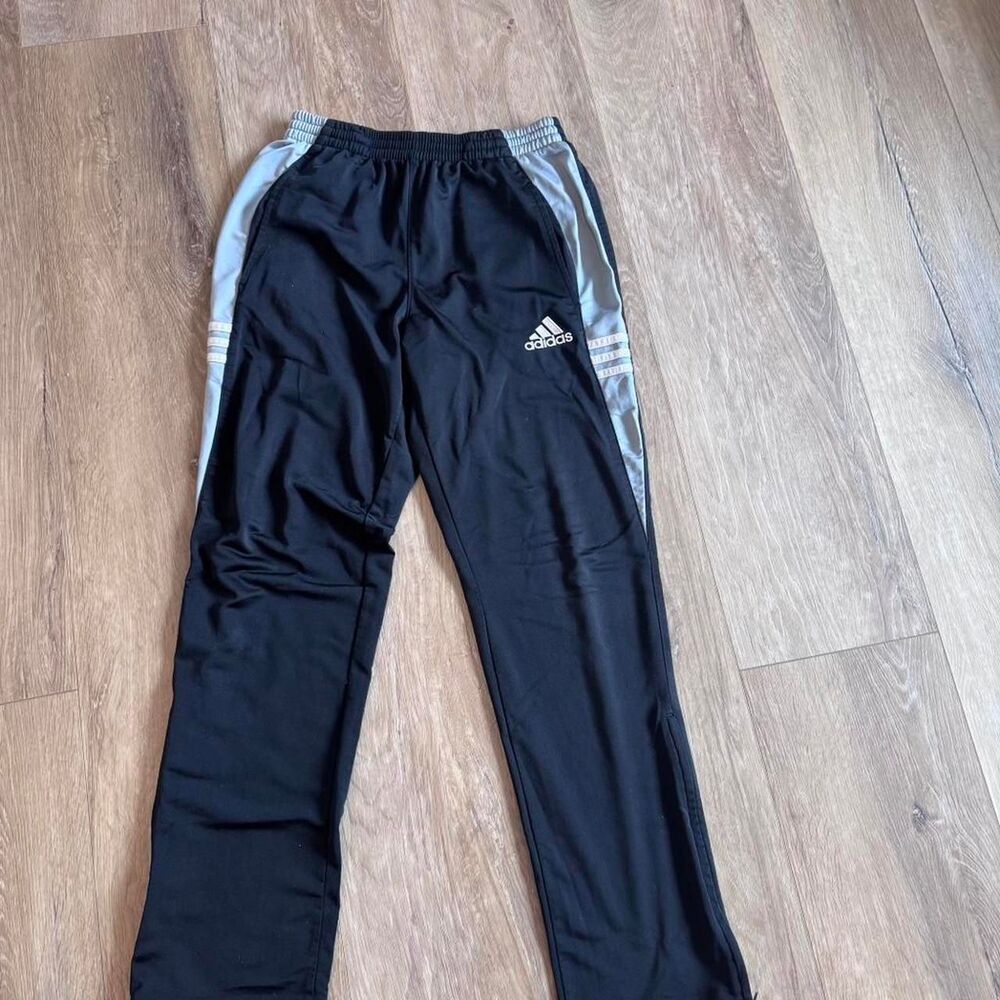 Adidas Men's Black and Grey Joggers-tracksuits